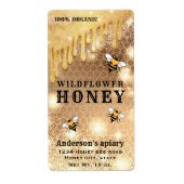 Matig druppelt op het etiket van honingbijen (Voorkant)