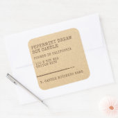 Matig eenvoudig etiket met beige Kraft-papieren ka (Envelop)