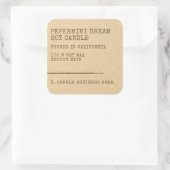 Matig eenvoudig etiket met beige Kraft-papieren ka (Tas)