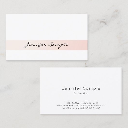 Matig eenvoudig grafisch ontwerp zwart-wit visitekaartje (Voorkant / Achterkant)