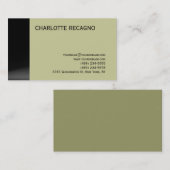 Matig eenvoudig grijs beige minimale Visitekaartje (Voorkant / Achterkant)