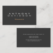Matig eenvoudig grijs Visitekaartje (Voorkant / Achterkant)