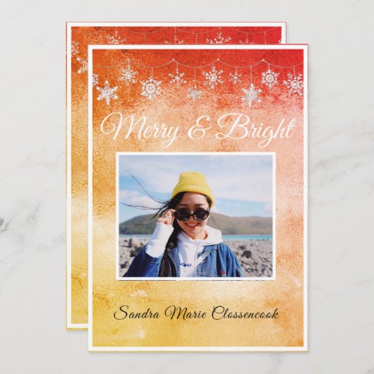 Matig eenvoudig, minimaal metaal Oranje rood (Voorkant / Achterkant)