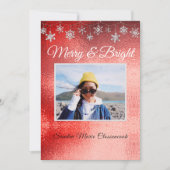 Matig eenvoudige, minimale metaalische Kerstmis Aankondiging (Voorkant)