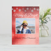 Matig eenvoudige, minimale metaalische Kerstmis Aankondiging (Staand voorkant)