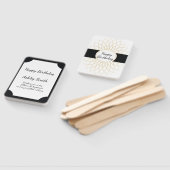 Matig elegant chic black en goudzoet 16 handwaaier (Niet-gemonteerd)