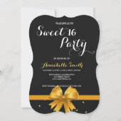 Matig elegant chic black en goudzoet 16 kaart (Voorkant)