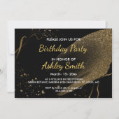 Matig elegant chic black en goudzoet 16 kaart (Achterkant)