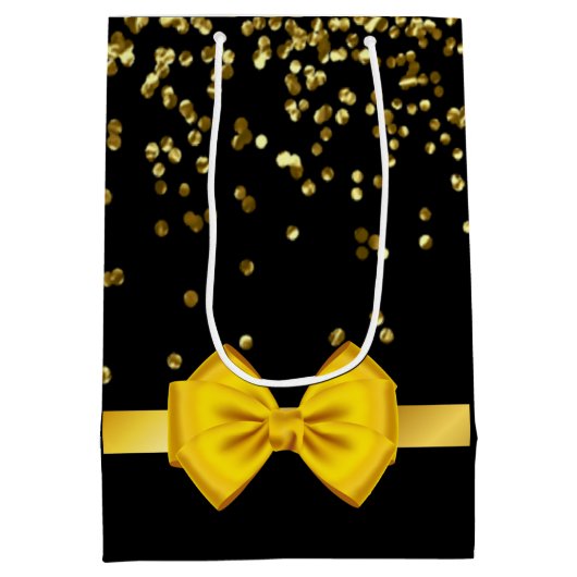 Matig elegant chic black en goudzoet 16 medi medium cadeauzakje (Achterkant)