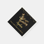 Matig elegant chic black en goudzoet 16 servet (Hoek)