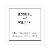 Matig Elegant Couples name Rubber Stamp Rubberstempel (Afrduk)