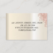 Matig Elegant druppelt gouden roos, lotusbloem Visitekaartje (Achterkant)