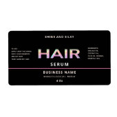 Matig elegant, eenvoudig haarserumlabel etiket (Voorkant)