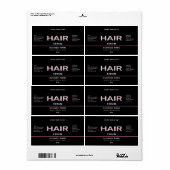 Matig elegant, eenvoudig haarserumlabel etiket (Full Sheet)