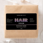 Matig elegant, eenvoudig haarserumlabel etiket (Insitu)