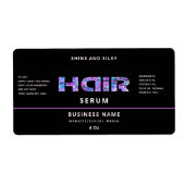 Matig elegant, eenvoudig haarserumlabel etiket (Voorkant)