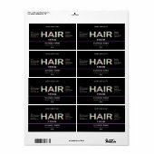 Matig elegant, eenvoudig haarserumlabel etiket (Full Sheet)