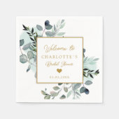 Matig elegant eucalyptus vrijgezellenfeest servett servet (Voorkant)