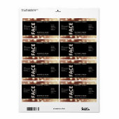 Matig elegant glans, enkelzijdig serumetiket etiket (Full Sheet)