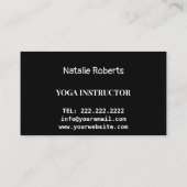 Matig elegant gouden zwarte lotus visitekaartje (Achterkant)