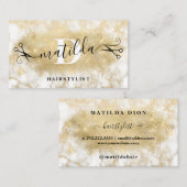Matig elegant goudglitter marmer visitekaartje (Voorkant / Achterkant)