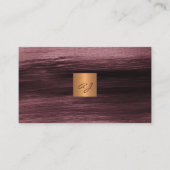 Matig elegant goudmonogram visitekaartje (Voorkant)