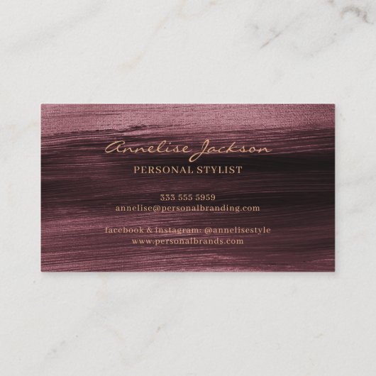 Matig elegant goudmonogram visitekaartje (Achterkant)