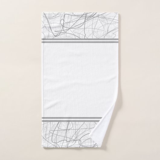 Matig elegant grijze schets bad handdoek (Handdoek)