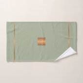 Matig elegant, groen, monogrammed strepen bad handdoek (Handdoek)