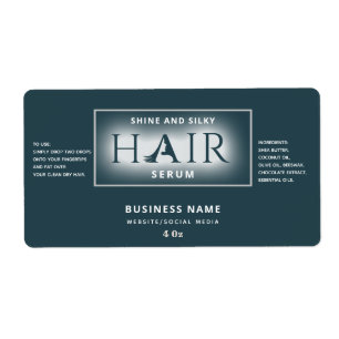 Matig elegant haarserumlabel etiket