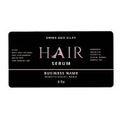 Matig elegant haarserumlabel etiket (Voorkant)