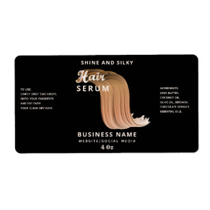 Matig elegant haarserumlabel etiket