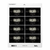 Matig elegant haarserumlabel etiket (Full Sheet)