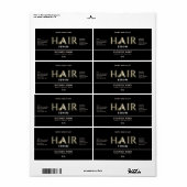 Matig elegant haarserumlabel etiket (Full Sheet)