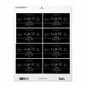 Matig elegant haarserumlabel etiket (Full Sheet)