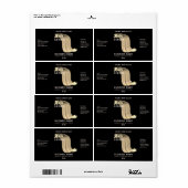 Matig elegant haarserumlabel etiket (Full Sheet)