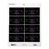 Matig elegant haarserumlabel etiket (Full Sheet)