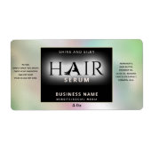 Matig elegant holografisch HAIR-serumlabel Etiket (Voorkant)