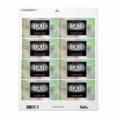 Matig elegant holografisch HAIR-serumlabel Etiket (Full Sheet)