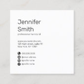 Matig elegant kleurig holografisch haar met gradië vierkante visitekaartje (Achterkant)