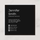 Matig elegant kleurig holografisch haar met gradië vierkante visitekaartje (Achterkant)