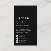 Matig elegant kleurig holografisch haar met gradië visitekaartje (Achterkant)