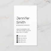 Matig elegant kleurig holografisch haar met gradië visitekaartje (Achterkant)