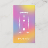 Matig elegant kleurig holografisch haar met gradië visitekaartje (Voorkant)