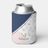 Matig elegant marmermonogram blikjeskoeler (Blikje Voorkant)