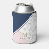 Matig elegant marmermonogram blikjeskoeler (Blikje Achterkant)