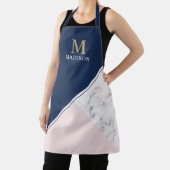 Matig elegant marmermonogram schort (Insitu)