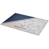 Matig elegant marmermonogram snijplank (Hoek)