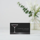 Matig elegant martini cocktail glazen barman visitekaartje (Staand voorkant)