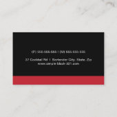 Matig elegant martini cocktail glazen barman visitekaartje (Achterkant)